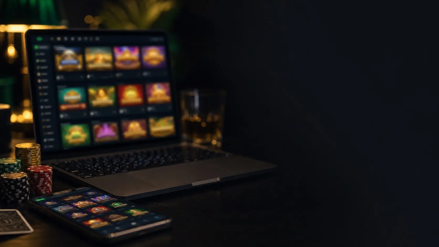 UK online casino comparison dashboard on a laptop