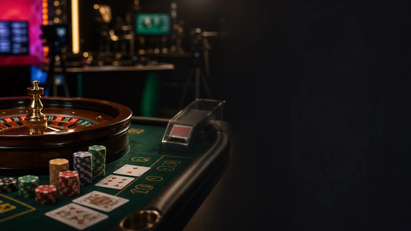 Realistic casino table game scene for UK casino game guides